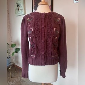 Lucky Brand Embroidered Sweater Size S